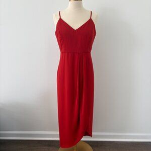 Lulus Reinette Rust Red Midi Dress - Size M